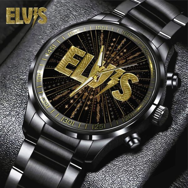 Elvis Presley Black Stainless Steel Watch - TANTN 6014