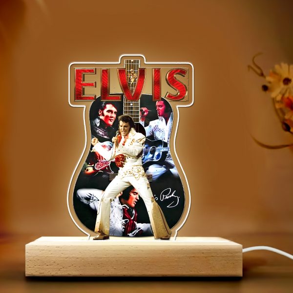 Elvis Presley Led Light with Wooden Base (7 Colors) - HOATT 4748