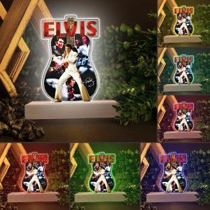 Elvis Presley Led Light with Wooden Base (7 Colors) - HOATT 4748