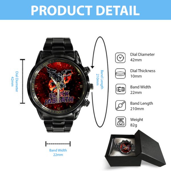 Black Sabbath Black Stainless Steel Watch - GNE 223