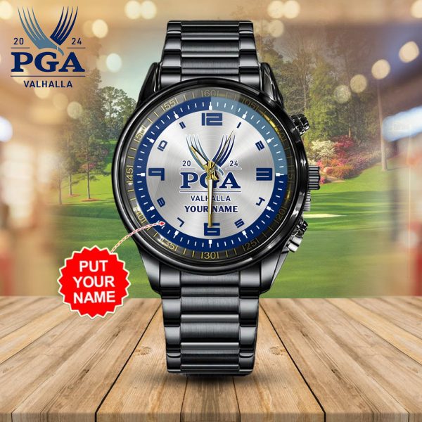 Personalized Golf PGA Championship Black Stainless Steel Watch - HUANNM 4949