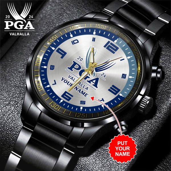 Personalized Golf PGA Championship Black Stainless Steel Watch - HUANNM 4949