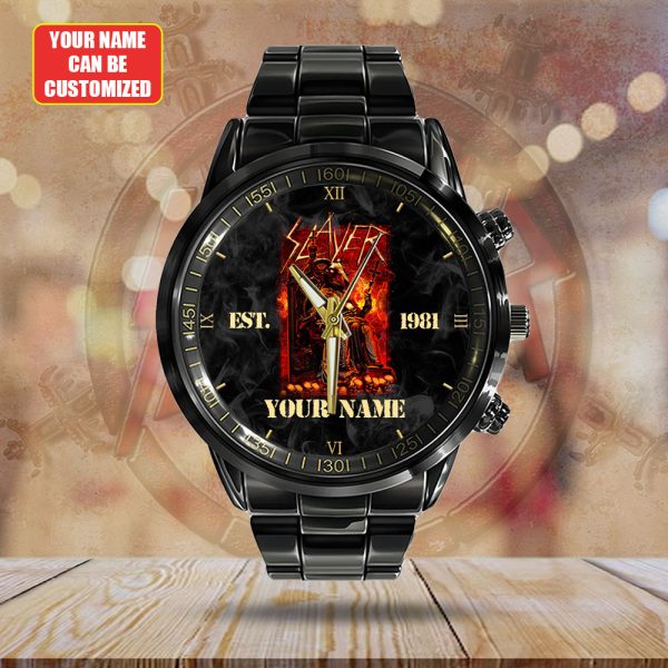 Personalized Slayer Black Stainless Steel Watch - HUANNM 4885