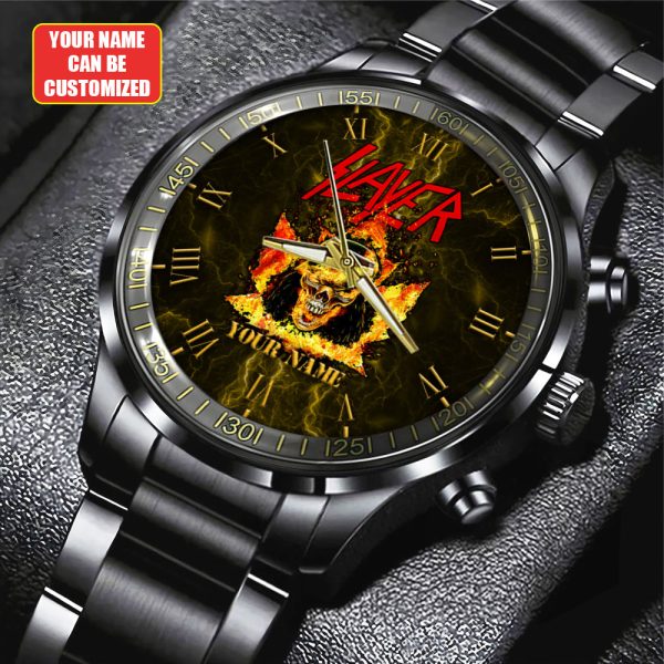 Personalized Slayer Black Stainless Steel Watch - HUANNM 4888