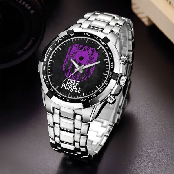 Deep Purple Alloy Quartz Watch - HUANNM 4893.1