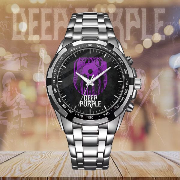 Deep Purple Alloy Quartz Watch - HUANNM 4893.1