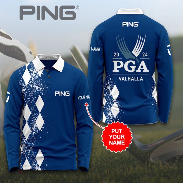 Personalized Golf PGA Championship x PING 3D Long Sleeve Polo Shirt - HUANNM 4931