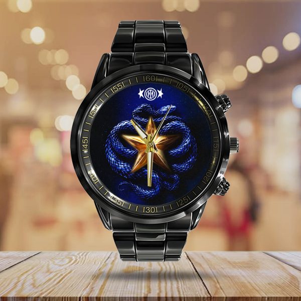 Inter Milan FC Black Stainless Steel Watch - TANTN 6057