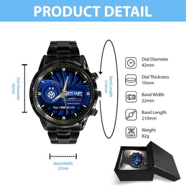 Inter Milan FC Black Stainless Steel Watch - MAITM 6566