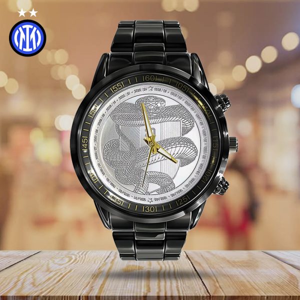 Inter Milan FC Black Stainless Steel Watch - TANTN 6096