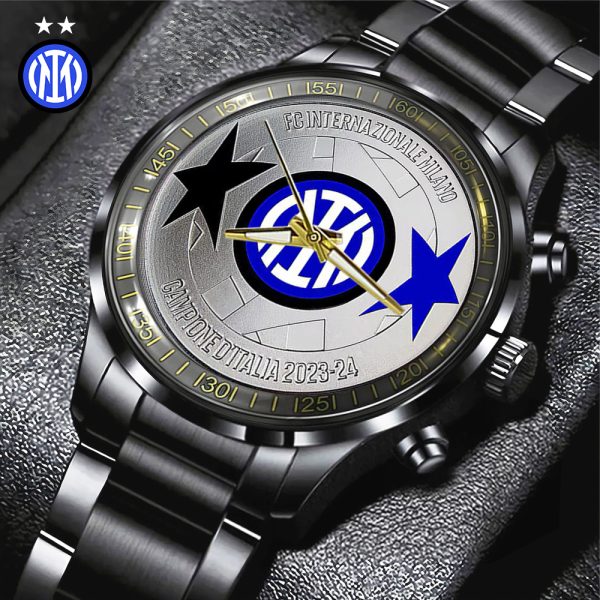 Inter Milan FC Black Stainless Steel Watch - TANTN 6098