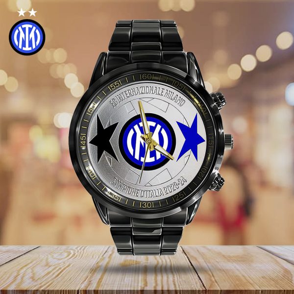 Inter Milan FC Black Stainless Steel Watch - TANTN 6098