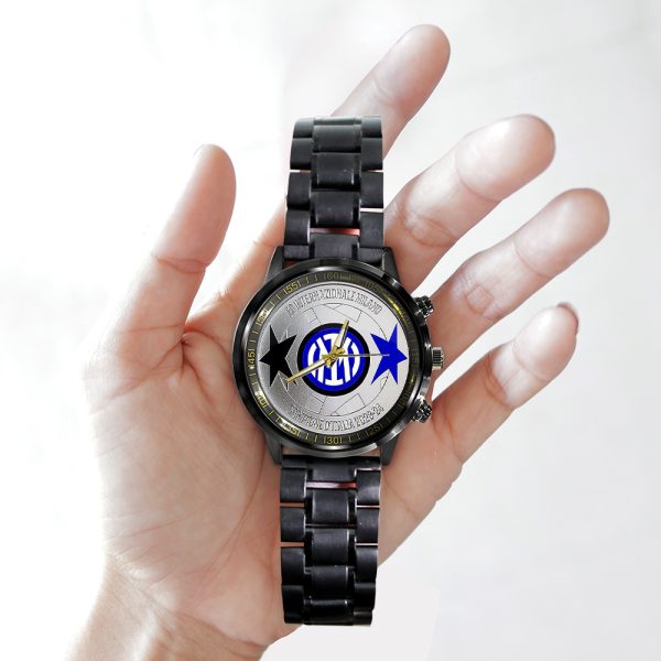 Inter Milan FC Black Stainless Steel Watch - TANTN 6098