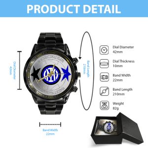 Inter Milan FC Black Stainless Steel Watch - TANTN 6098