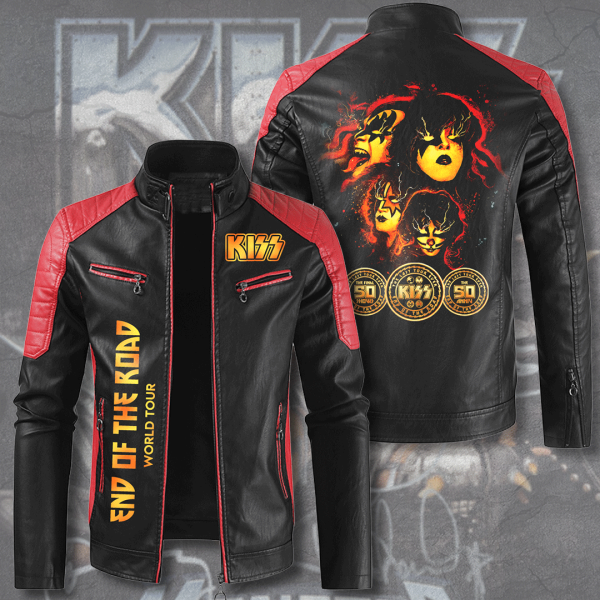 Kiss Band Premium Leather Bomber - HUANNM 3042