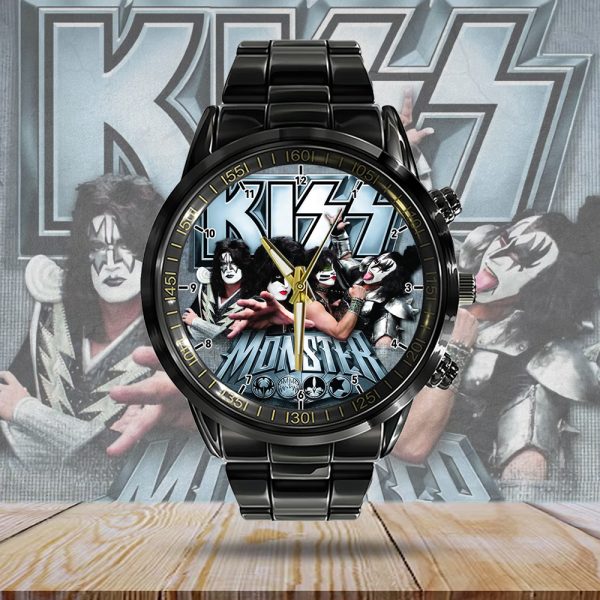 Kiss Band Black Stainless Steel Watch - HOATT 4662