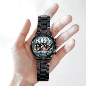 Kiss Band Black Stainless Steel Watch - HOATT 4662