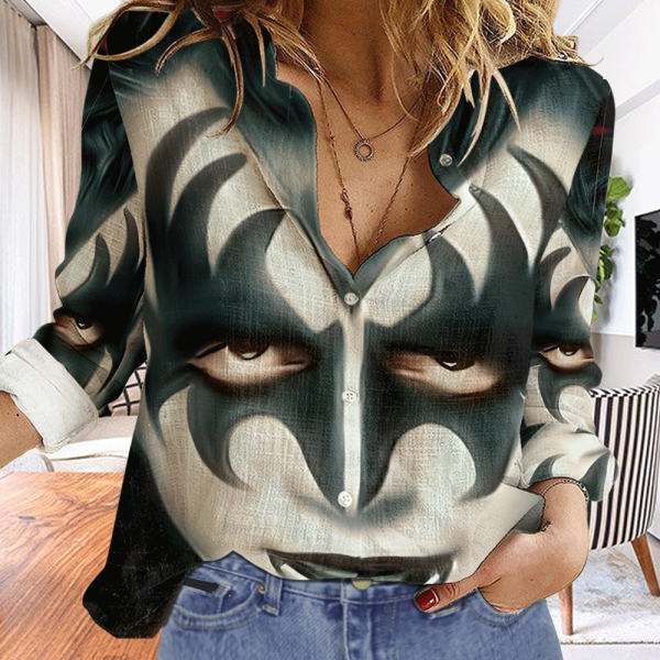 Kiss Band 3D Linen Shirt - HUANNM 354.3