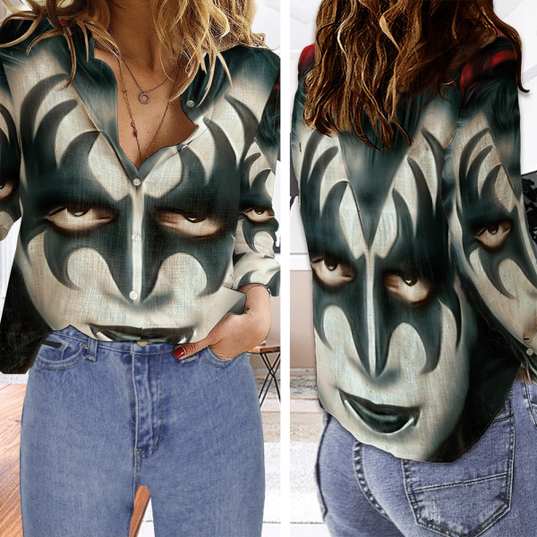 Kiss Band 3D Linen Shirt - HUANNM 354.3