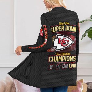 Kansas City Chiefs Women's Patch Pocket Cardigan - HUANNM 3888