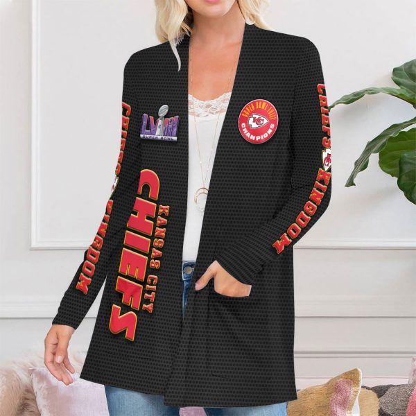 Kansas City Chiefs Women's Patch Pocket Cardigan - HUANNM 3888