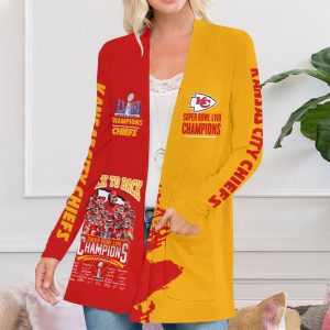 Kansas City Chiefs Women's Patch Pocket Cardigan - HUANNM 4108