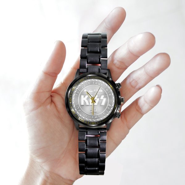 Kiss Band Black Stainless Steel Watch - TANTN 6112