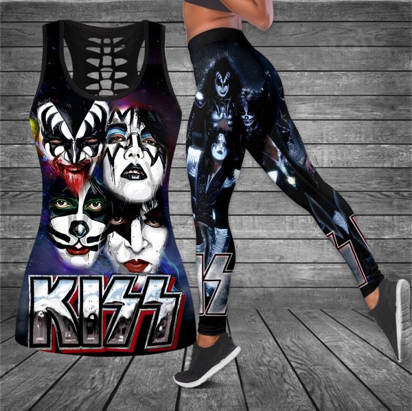 Kiss Band Hollow Tank Top Leggings - HUANNM 229.2