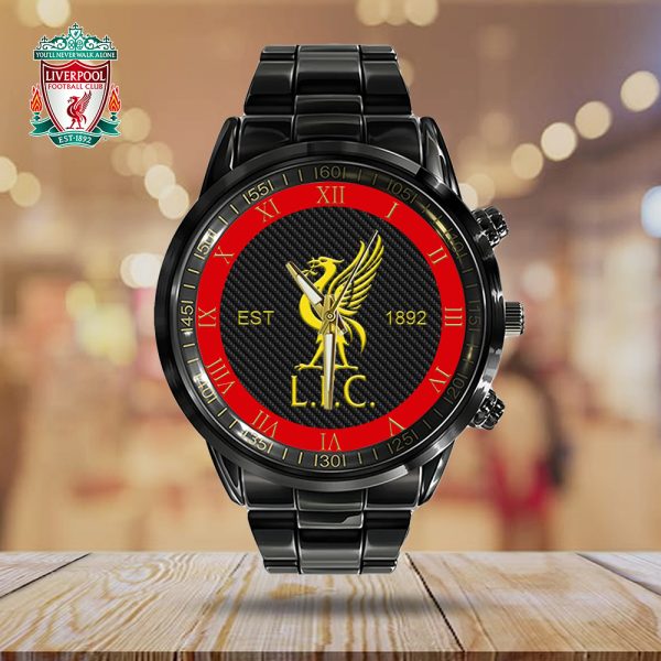 Liverpool Black Stainless Steel Watch - TANTN 5676