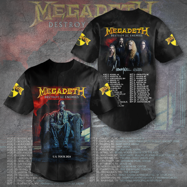 Megadeth Band Baseball Jersey - TANTN 6150