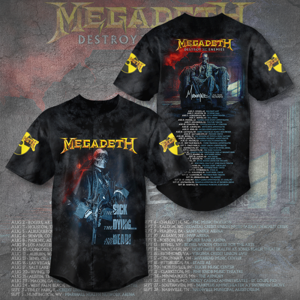 Megadeth Band Baseball Jersey - TANTN 6151