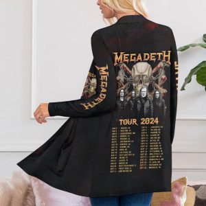 Personalized Megadeth Band Women's Patch Pocket Cardigan - HUANNM 4901