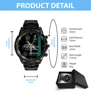 Mercedes-AMG Petronas F1 Black Stainless Steel Watch - HOATT 4597