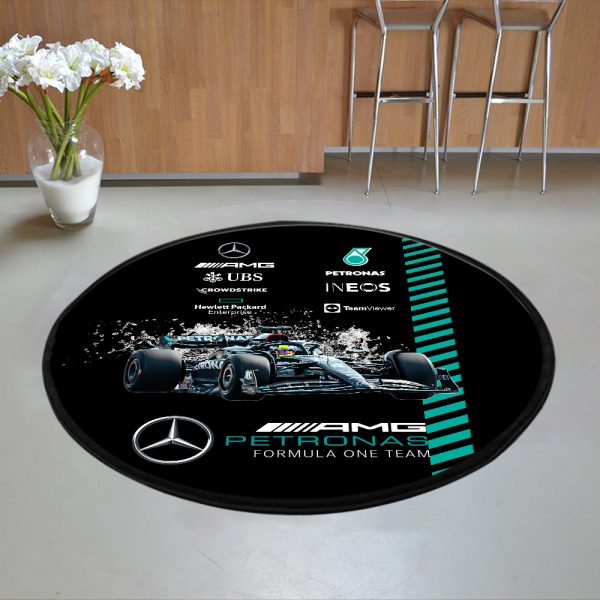 Mercedes-AMG Petronas F1 Foldable Round Rug - HOATT 4706