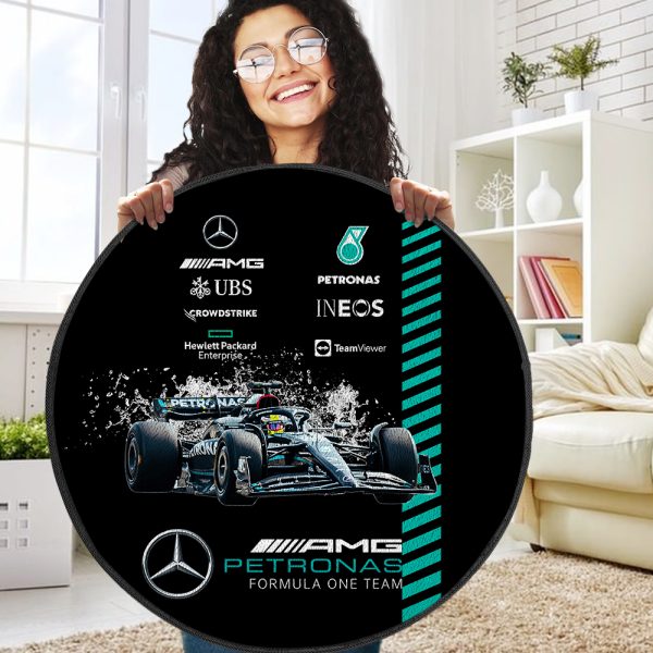 Mercedes-AMG Petronas F1 Foldable Round Rug - HOATT 4706