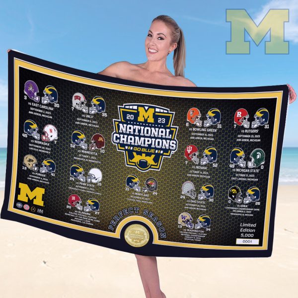 Michigan Wolverines Football Rectangle Beach Towel - MAITM 6539