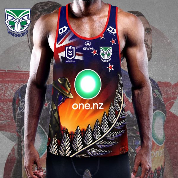 New Zealand Warriors Y-Back Muscle Tank Top - TANTN 6017