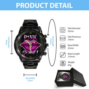 P!nk Black Stainless Steel Watch - GNE 259