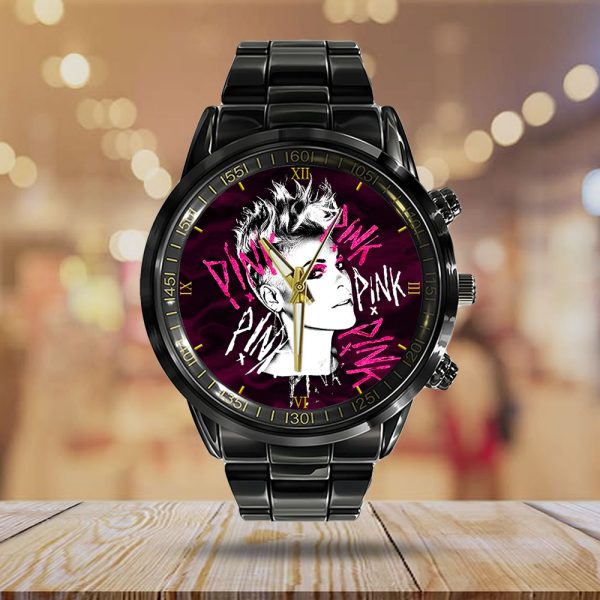 P!nk Black Stainless Steel Watch - GNE 260