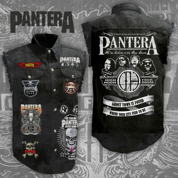 Pantera 3D Lightweight Sleeveless Denim Shirt - ANHNV 4185