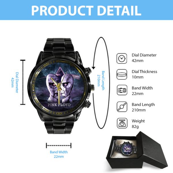 Pink Floyd Black Stainless Steel Watch - TANTN 6125