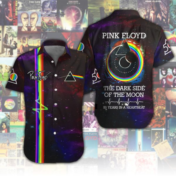 Pink Floyd Short Sleeve Dress Shirt - HUANNM 4955