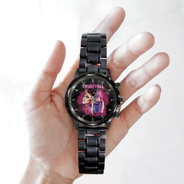 P!nk Black Stainless Steel Watch - HOATT 4580