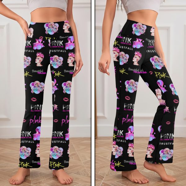 P!nk 3D Flare Yoga Pants - HOATT 4717