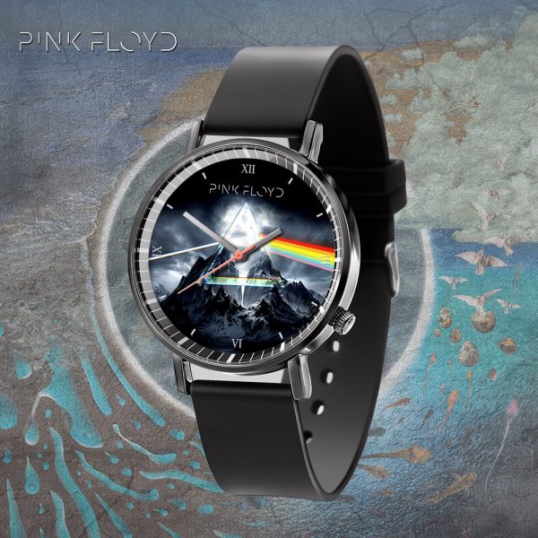 Pink Floyd Black Leather Watch - GNE 315