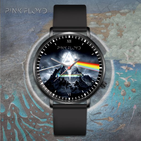 Pink Floyd Black Leather Watch - GNE 315