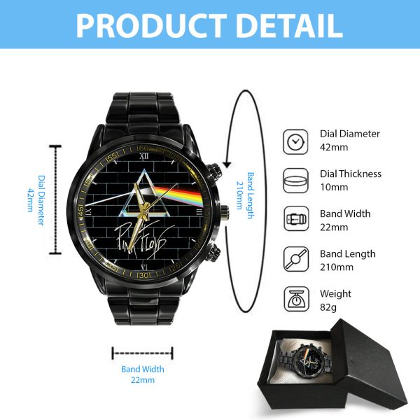 Pink Floyd Black Stainless Steel Watch - GNE 364