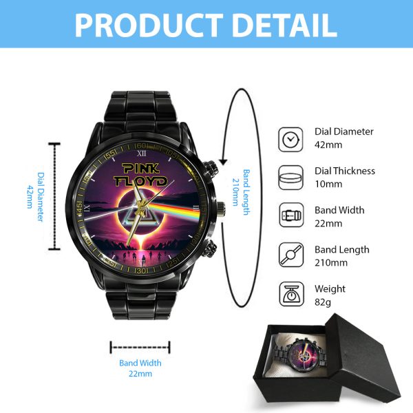 Pink Floyd Black Stainless Steel Watch - TANTN 6073