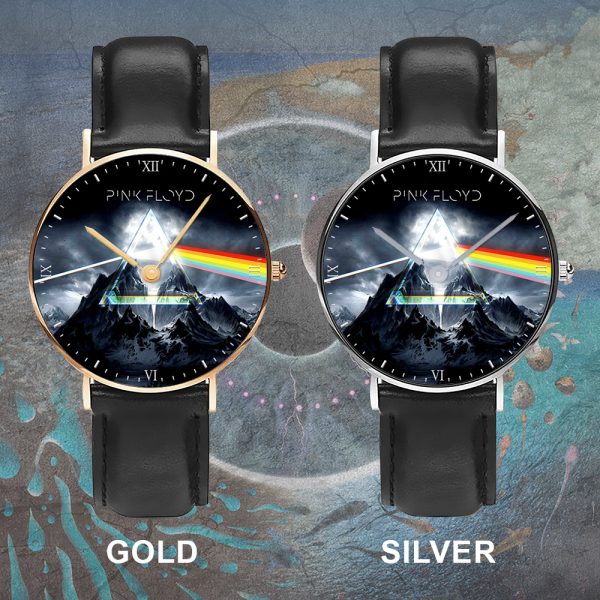 Pink Floyd Black Stitched Leather Watch - GNE 315