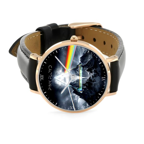 Pink Floyd Black Stitched Leather Watch - GNE 315